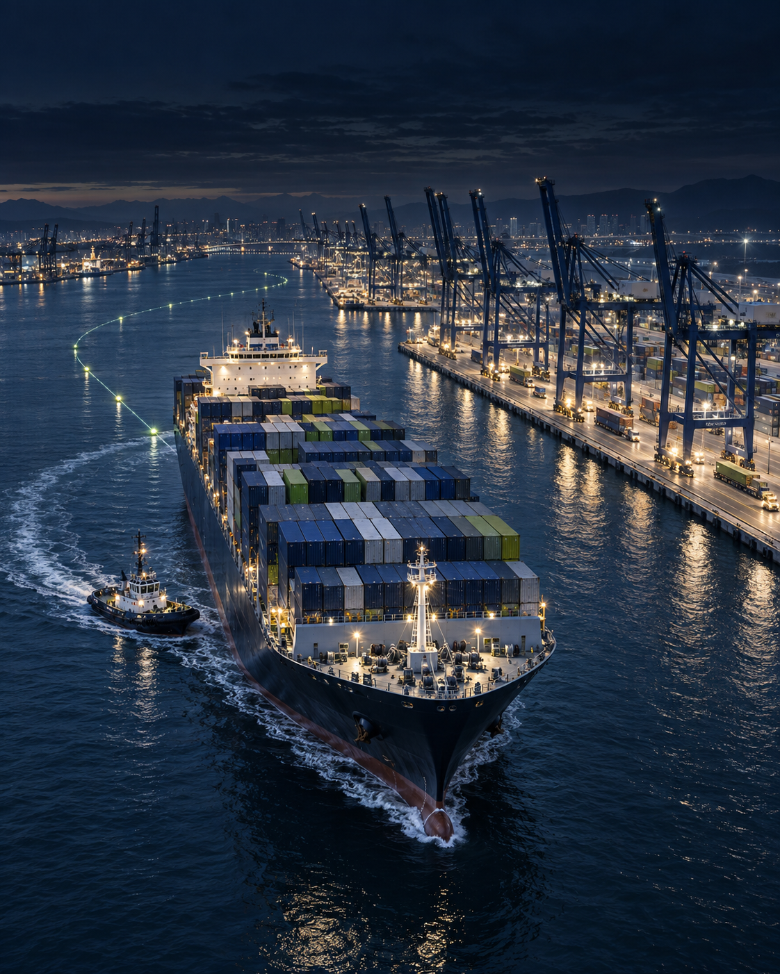 Shipping containers at port